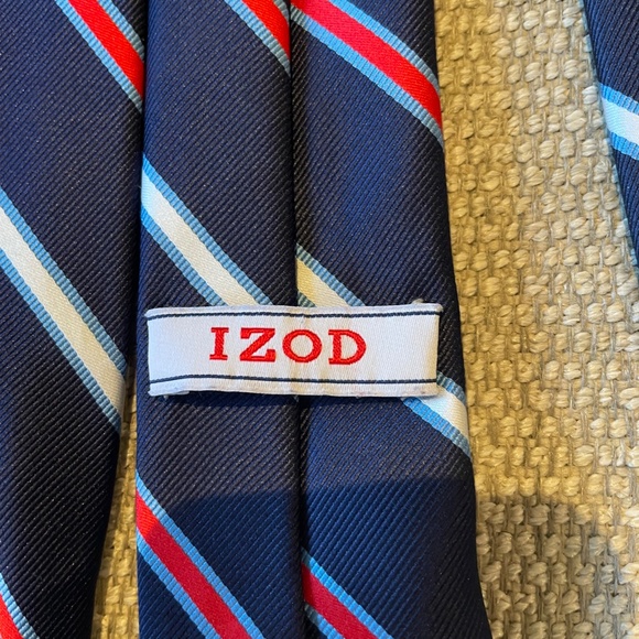 IZOD Boy's Striped Blue Neckties - Picture 2 of 2